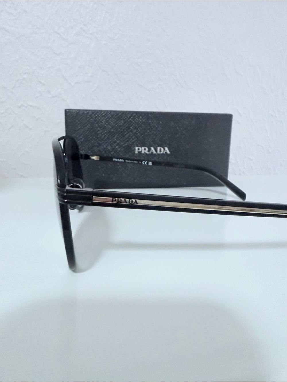 Prada Black Aviator / Pilot Sunglasses PR B57S - Picture 3 of 8